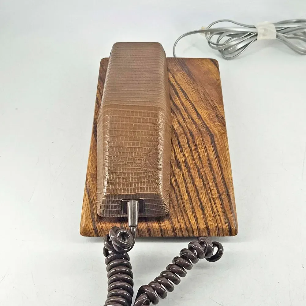 Northern Telecom Contempra The American Club alligator leather oak telephone